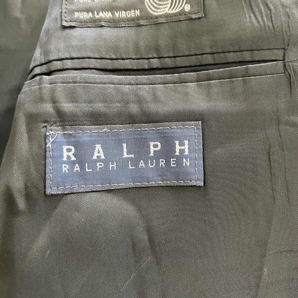 Ralph Ralph Lauren Men's 44 T Gray‎ Plaid 100% Wool 2 Button Suit Coat Jacket - Picture 6 of 6